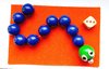 Rechenkette mit 10 Perlen (blau)